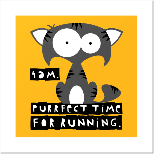 Cat running hot sale funny